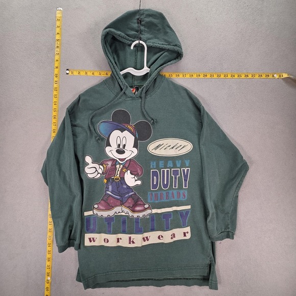 VTG Mickey Unlimited Hoodie Mens Small Made in USA Utility Workwear 80s